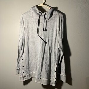 Maurices gray pullover cowl neck top - tunic length - women's size 1